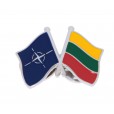 NATO and Lithuanian Flag Pin